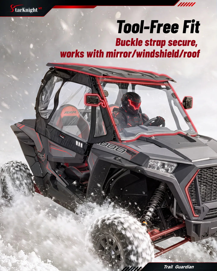 Polaris RZR XP 1000 Soft upper doors Tool-free fit