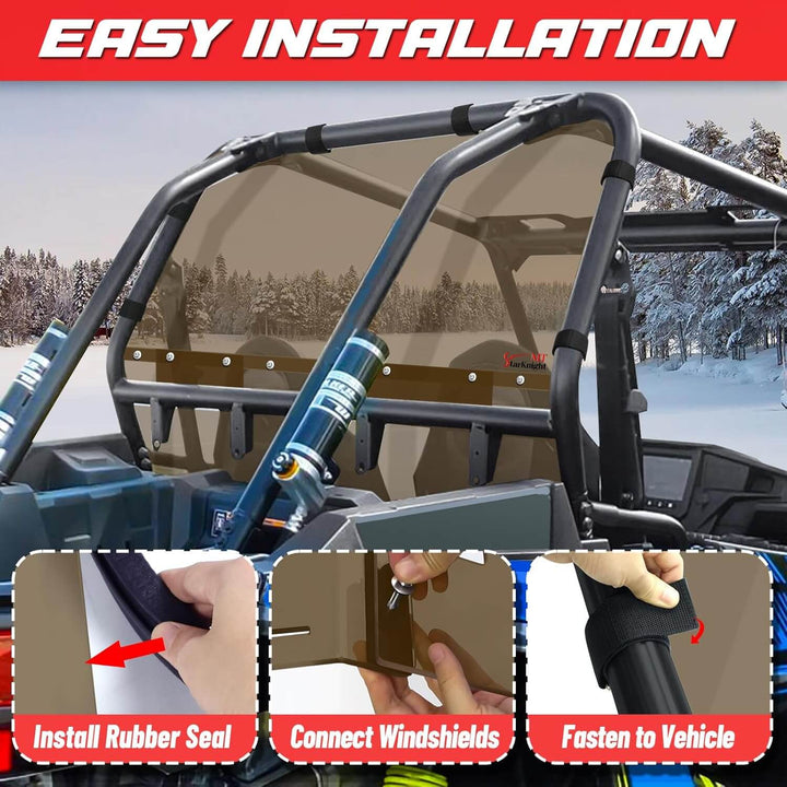 polaris rzr xp 1000 tinted rear windshield easy installation