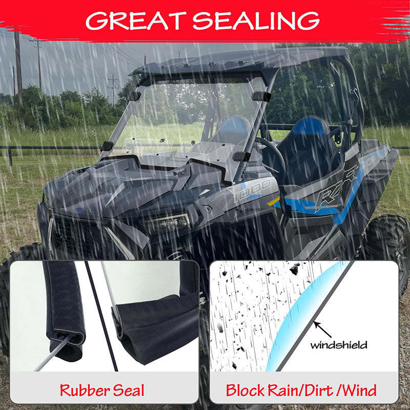 great sealing of the rzr vented windshield