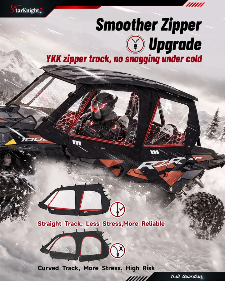 StarknightMT Polaris RZR XP 4 1000 Soft cab enclosure YKK zipper 