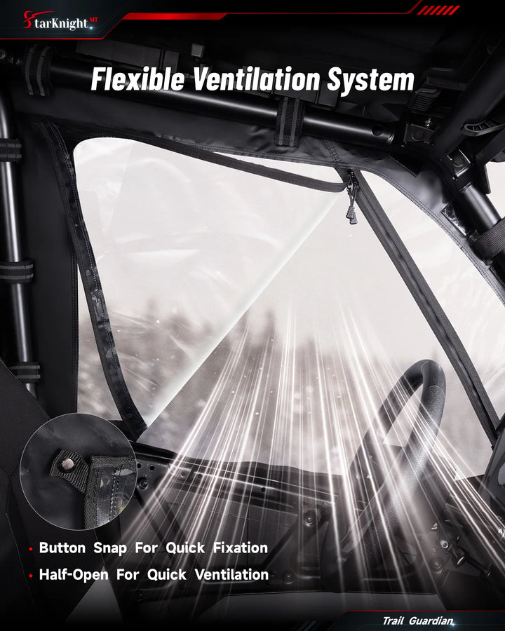 StarknightMT Polaris RZR XP 4 1000 Soft cab enclosure ventilation system