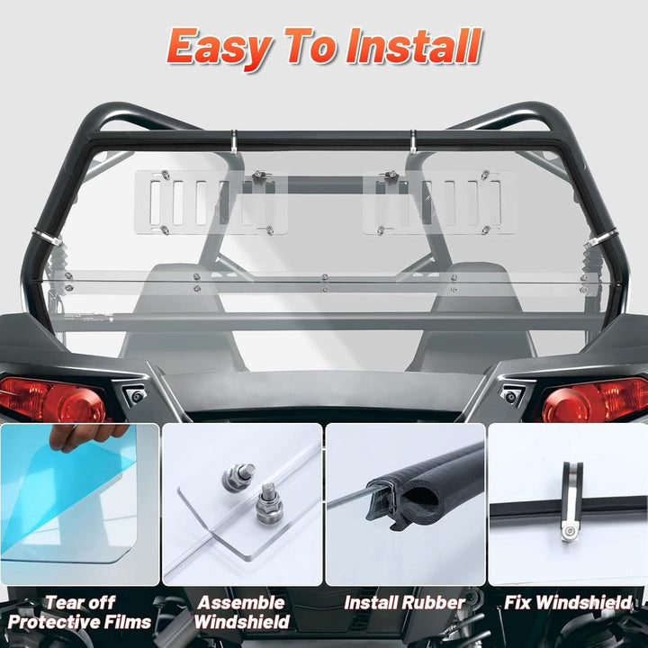 rzr vented rear windshield easy to install