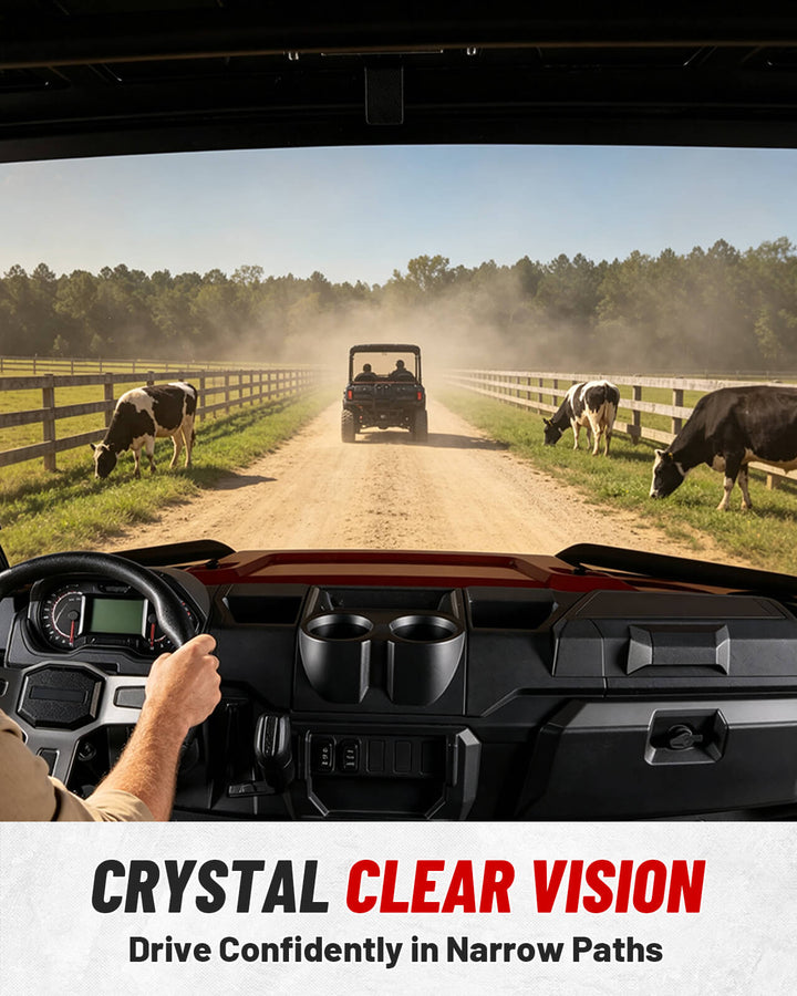 Polaris Ranger 1000 Tinted Front Windshield Clear Vision