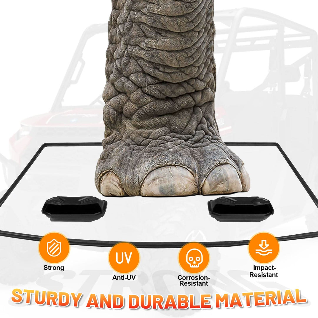Polaris ranger vented front windshield  features