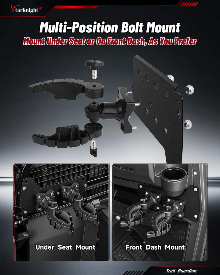 Polaris Ranger XP 1000 Under-Seat Gear Rack multi-positon bolt mount