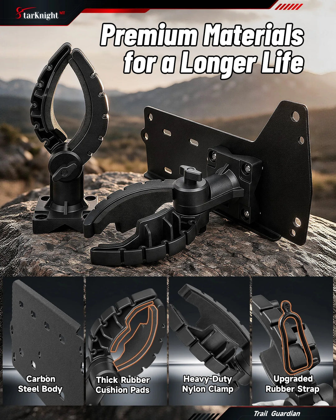 Polaris Ranger XP 1000 Under-Seat Gear Rack  premium materials