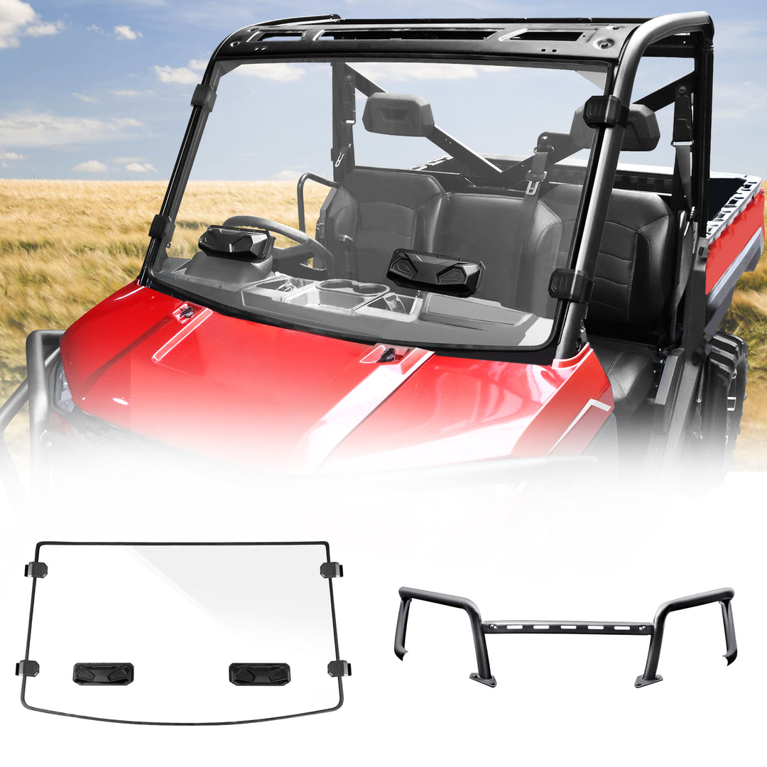 StarknightMT Polaris Ranger 1000/XP 1000/Crew Vented Front Windshield & Bumper