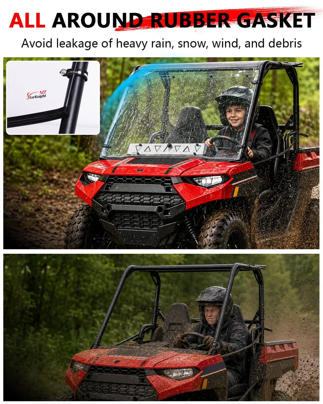 Polaris Ranger 150 EFI Youth Vented Windshield Rubber Gasket