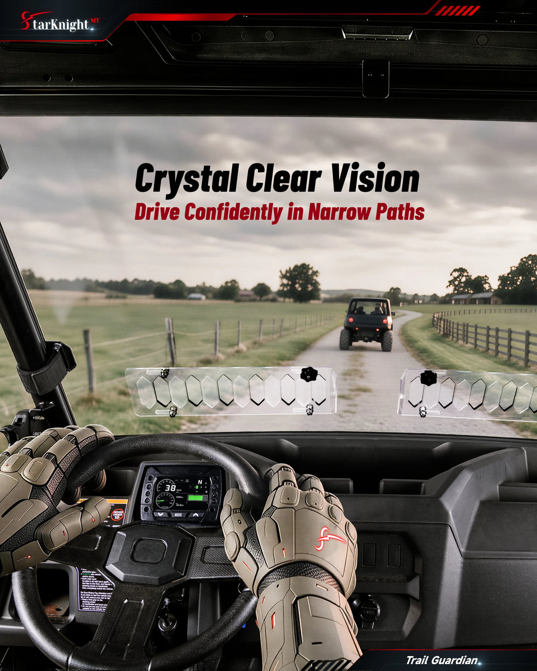 2026+ Polaris Ranger 500 Vented Windshield clear vision