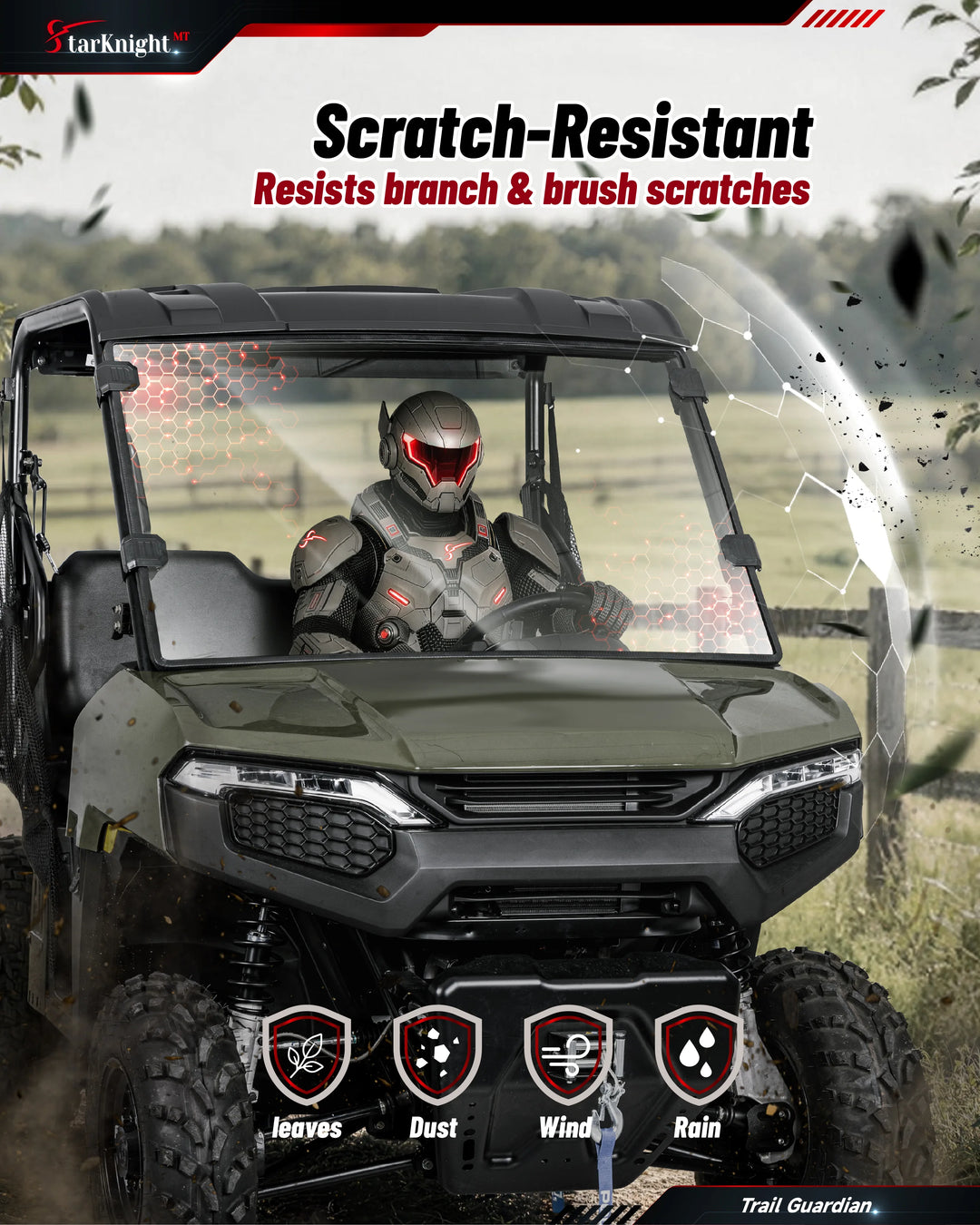 Polaris Ranger 500 Full Windshield (2026+) scratch resistant