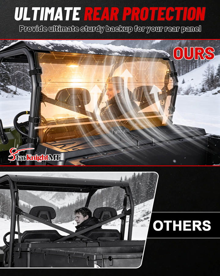Polaris Ranger Full Size 570 Vented Rear Windshield Protection