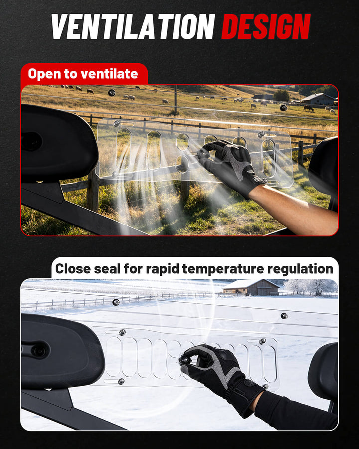 Polaris Ranger Full Size 570 Rear Windshield Vented Design