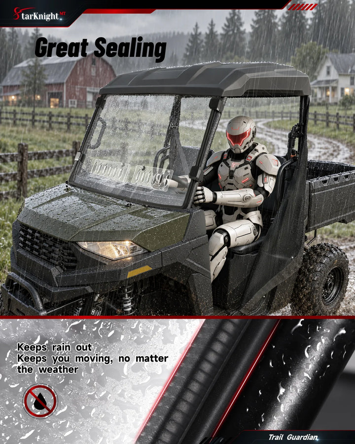 Polaris Ranger SP 570 3H Scratch-Resistant Vented Windshield great sealing