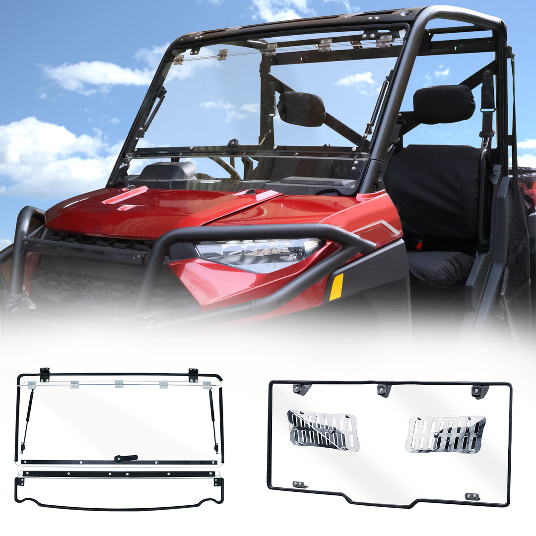 StarknightMT Polaris Ranger 1000/XP/Crew Flip & Vented Rear Windshield