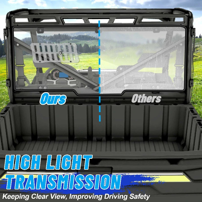 ranger xp 1000 vented rear windshield high light transmission 