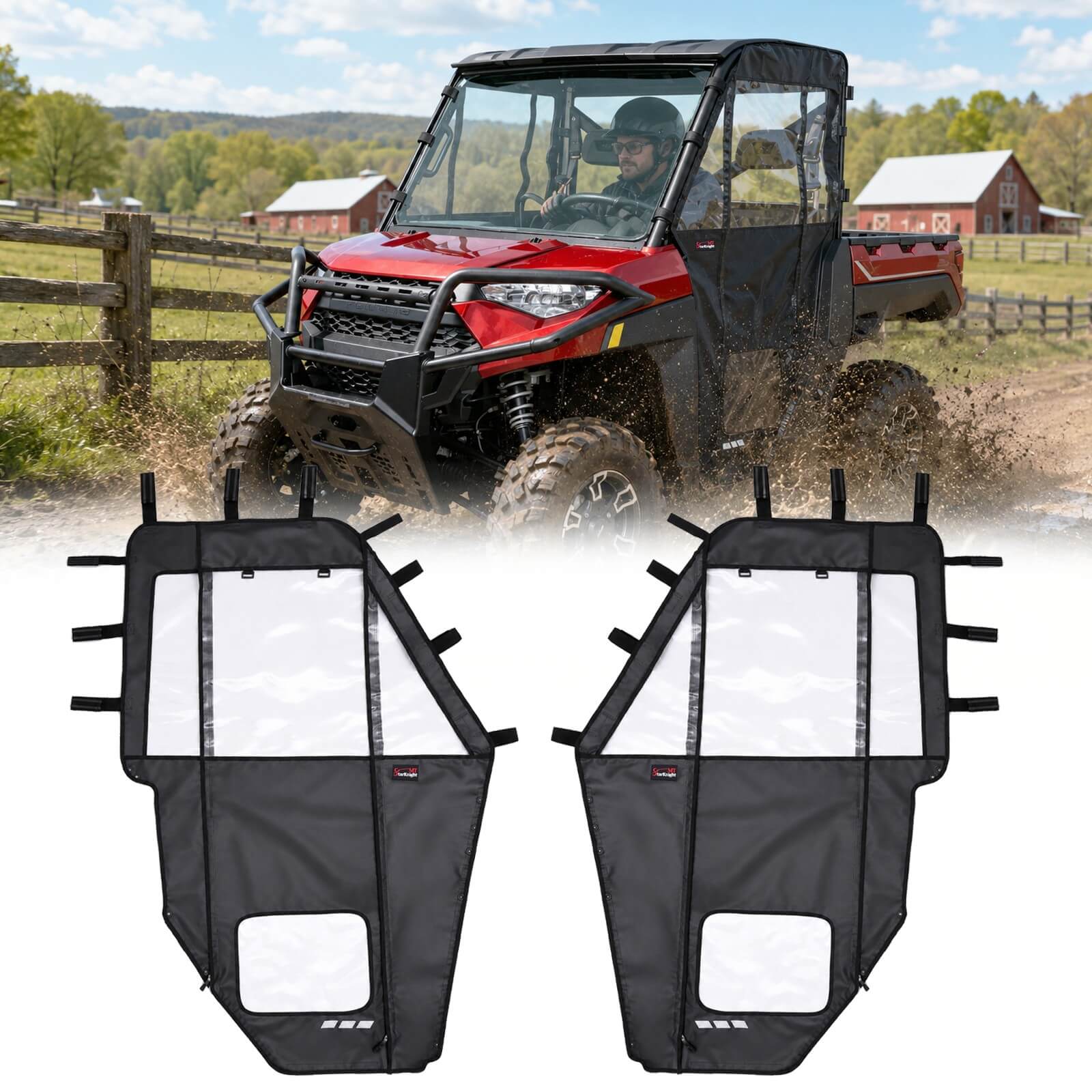StarknightMT Polaris Ranger XP 1000 Soft Cab Enclosure 