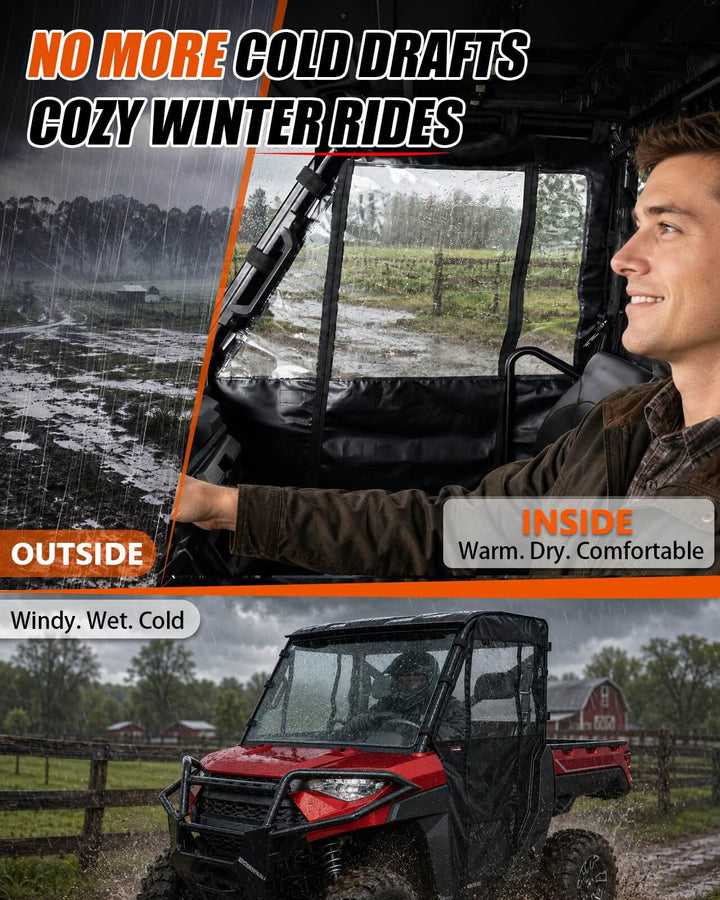 Polaris Ranger XP 1000 Soft Cab Enclosure  get cozy ride