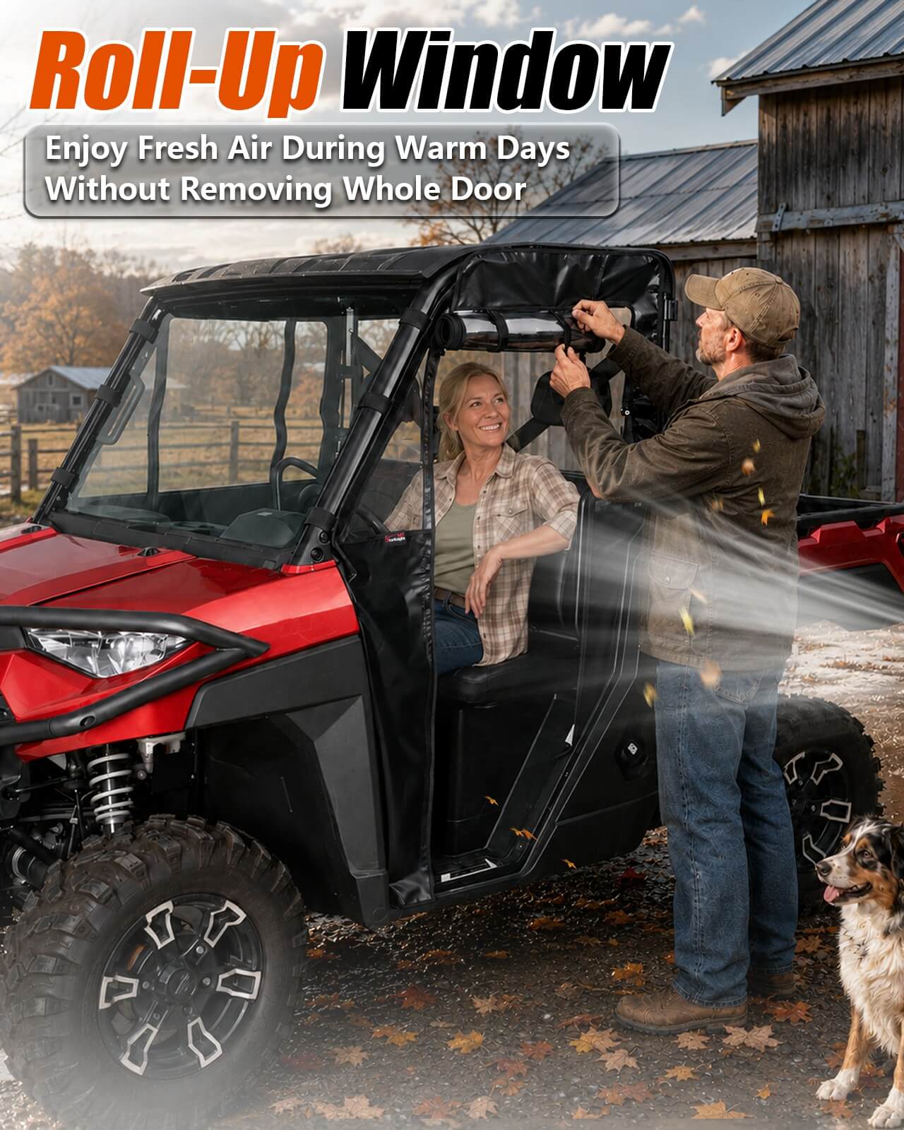 Polaris Ranger XP 1000 Soft Cab Enclosure  roll-up window