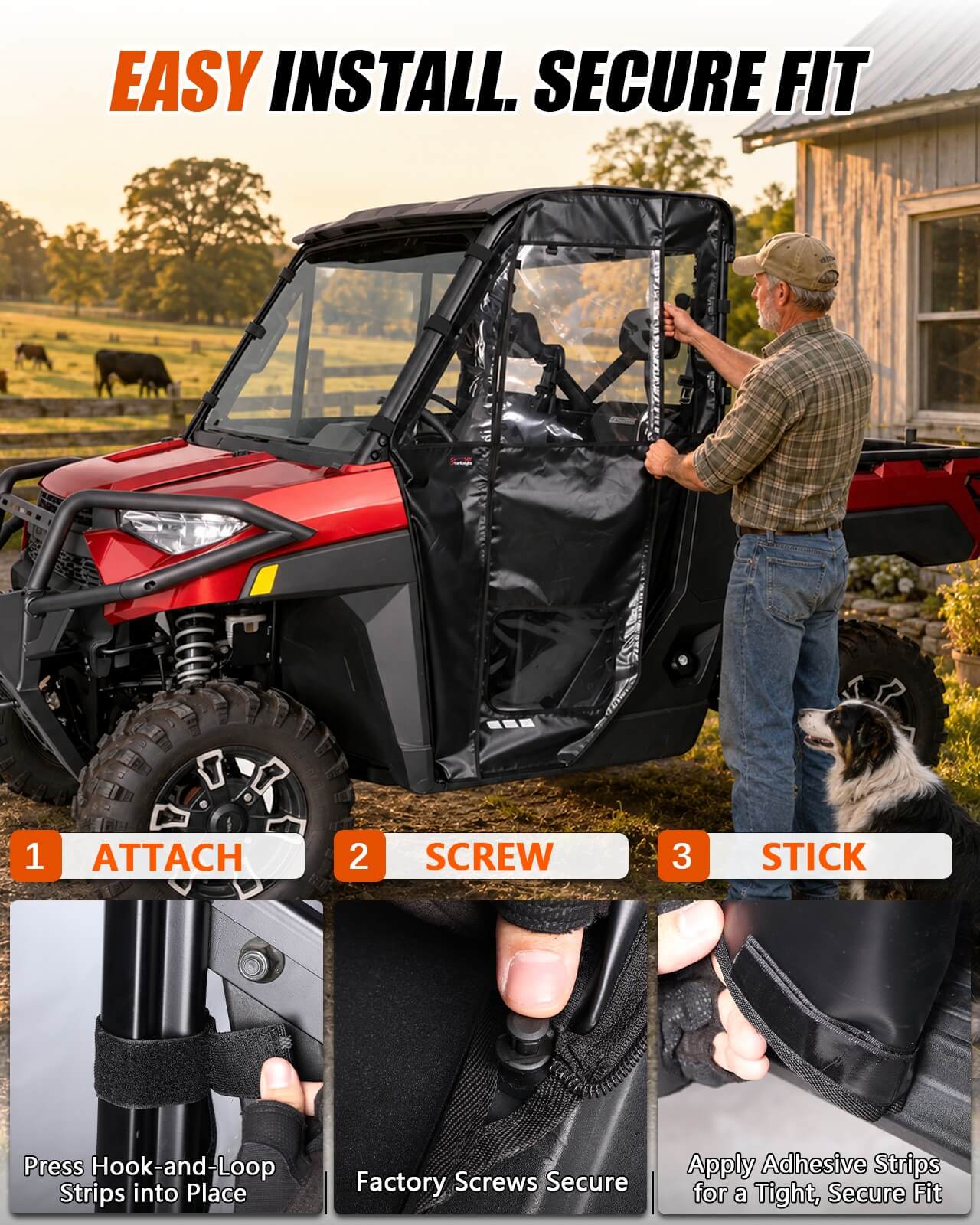 Polaris Ranger XP 1000 Soft Cab Enclosure east to install