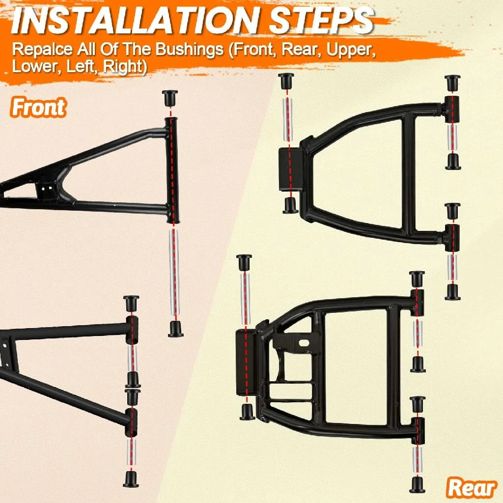 Polaris ranger A-arm bushing kit insatllation steps