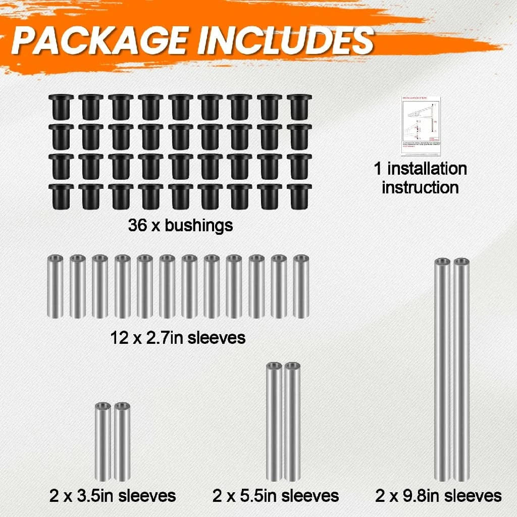 polaris ranger a-arm bushing kit package list