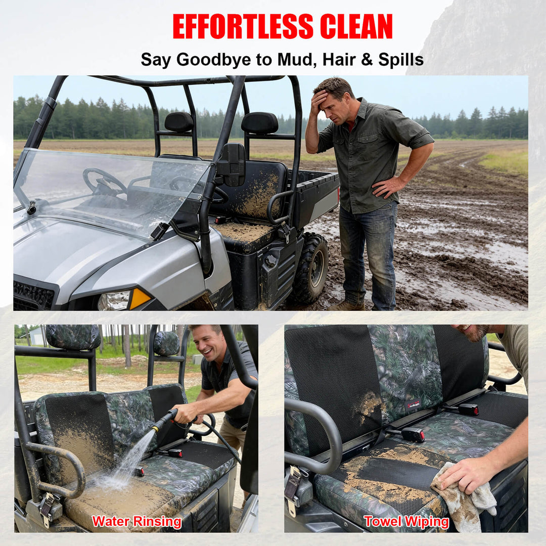 Easy to clean the ranger 500 neoprene camo seat covers