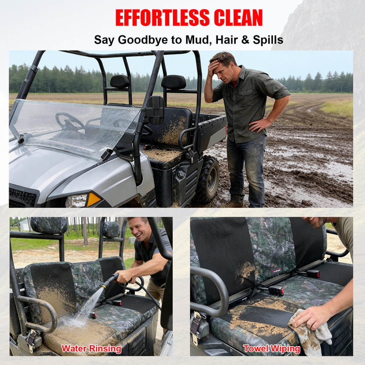 Easy to clean the ranger 500 neoprene camo seat covers