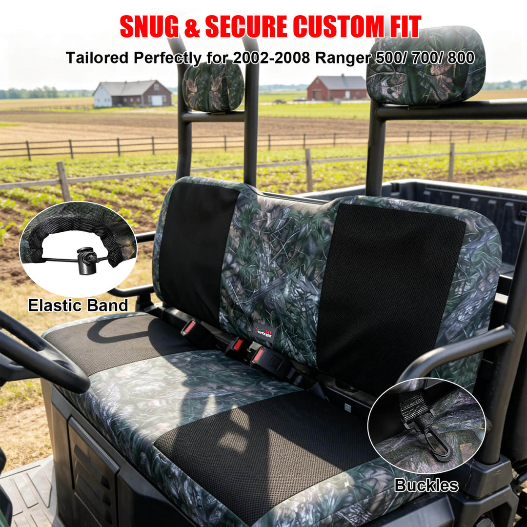 Polaris ranger 800 neoprene camo seat cover details