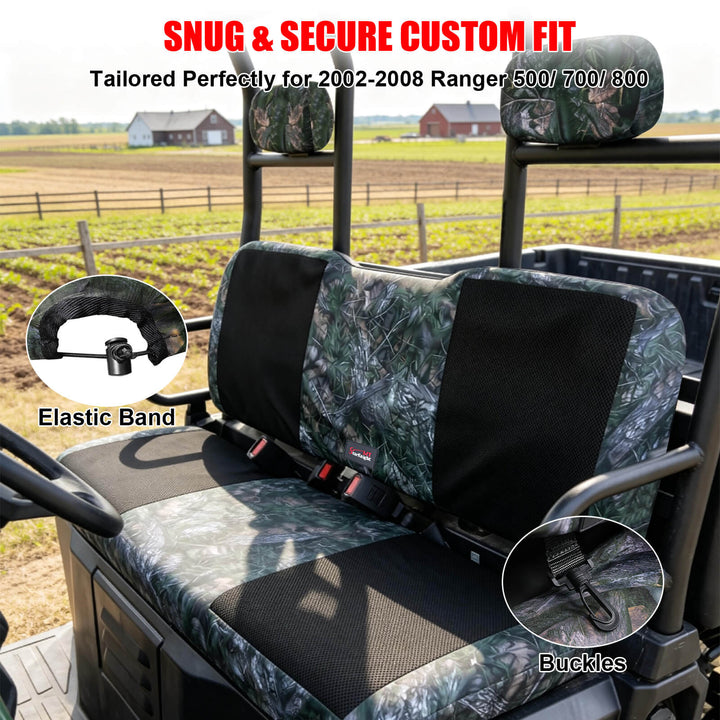 Polaris ranger 800 neoprene camo seat cover details