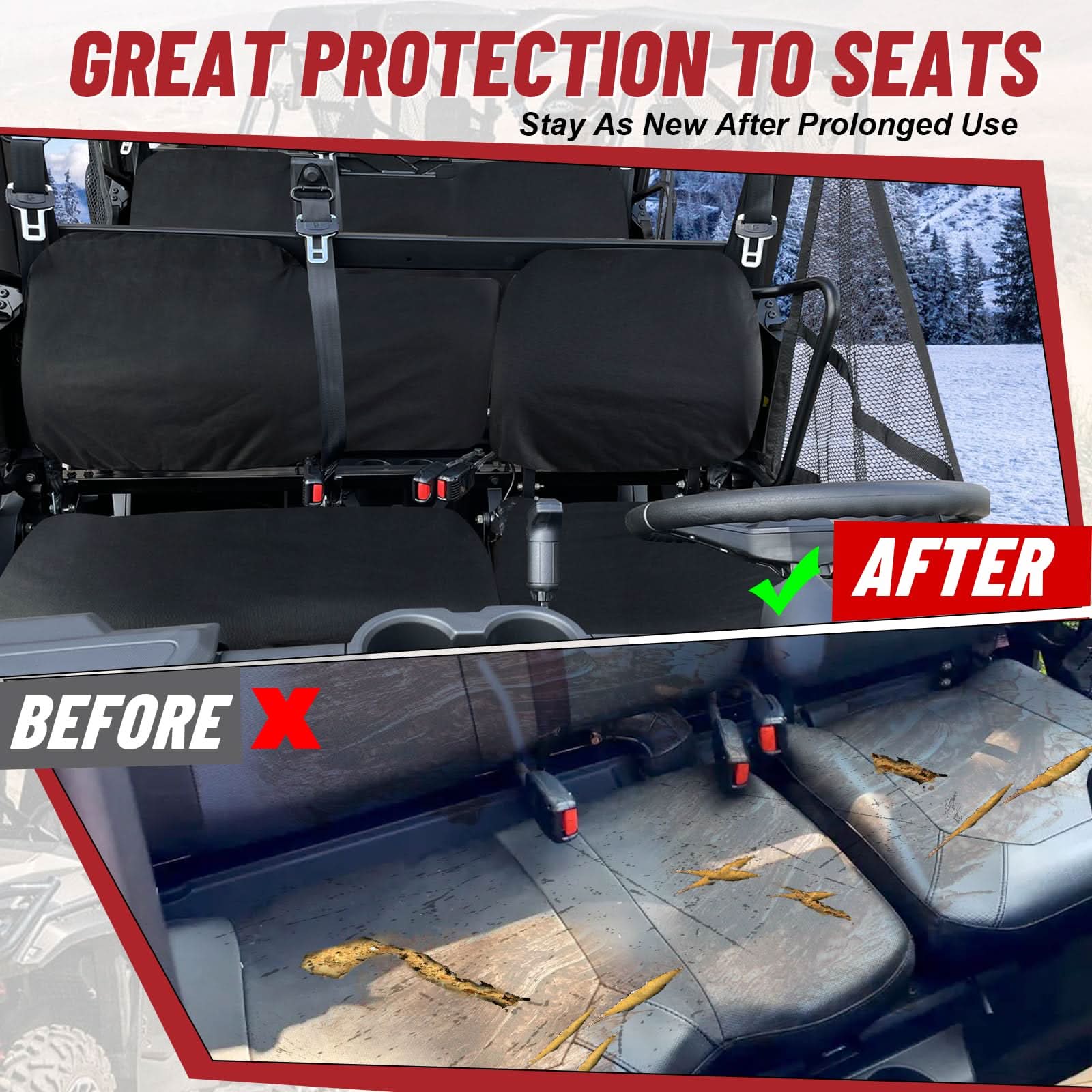 ranger crew xp 1000 seat cover set give a great protection