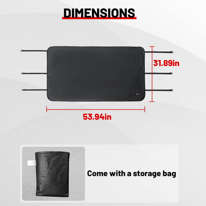 dimension of ranger windshield snow cover