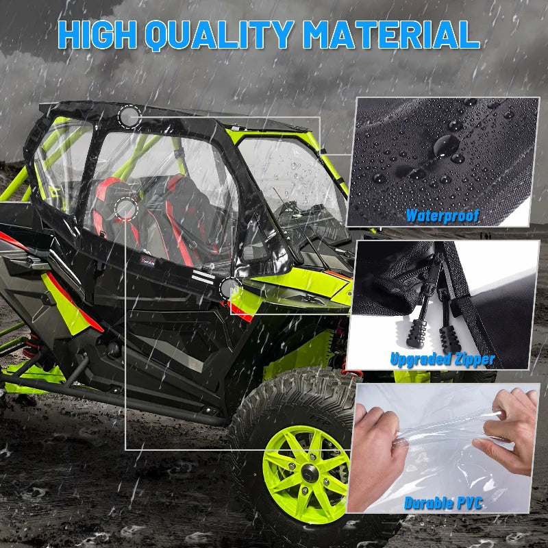 waterptoof material of the rzr xp 900 soft cab enclosure