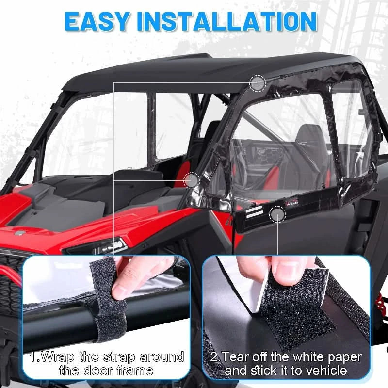 easy installation  for polaris rzr xp soft upper door