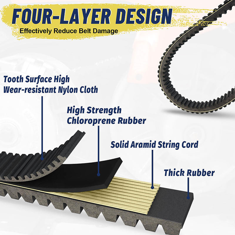 drive belt's four layer design