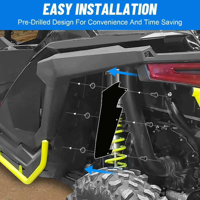 easy to install rzr pro xp rear fender flares