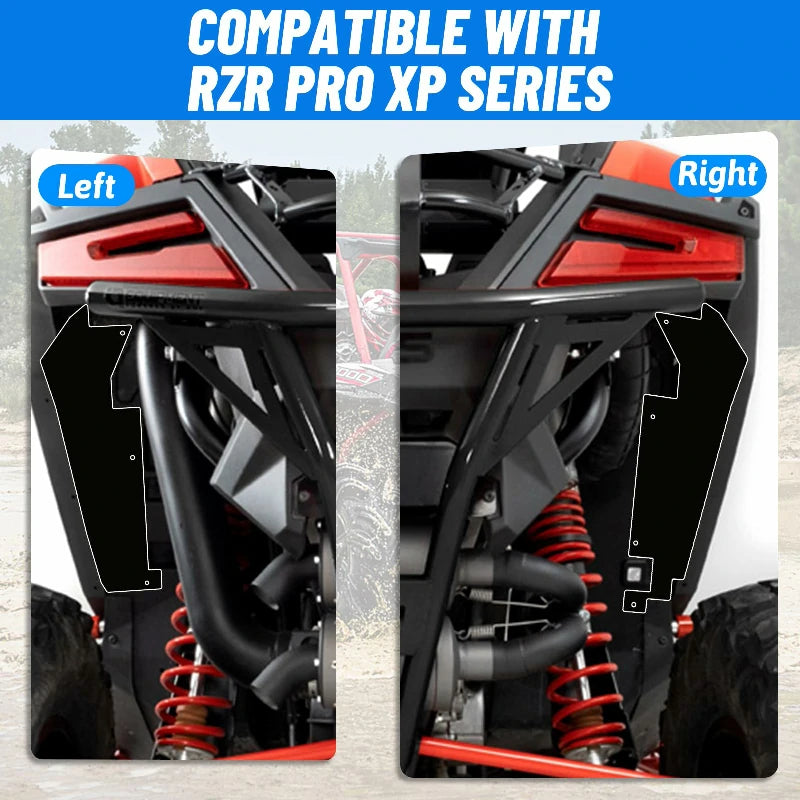 rear fender flares compatible with rzr pro xp 