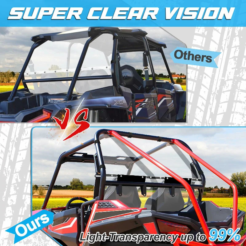 super clear vison of rzr 1000 rear windshield 