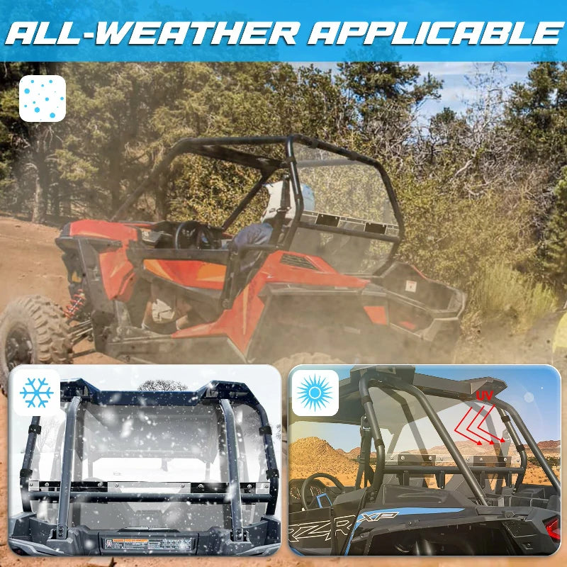 RZR XP rear windshield all-weather appcilcable