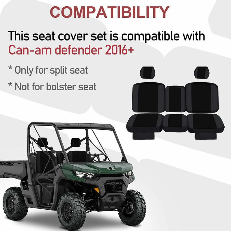 seat cove set fit can-am defender 2016+