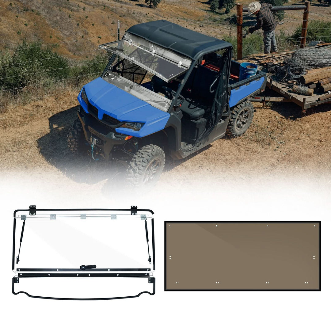 StarknightMT CFMOTO UForce 1000/XL Flip & Rear Windshield