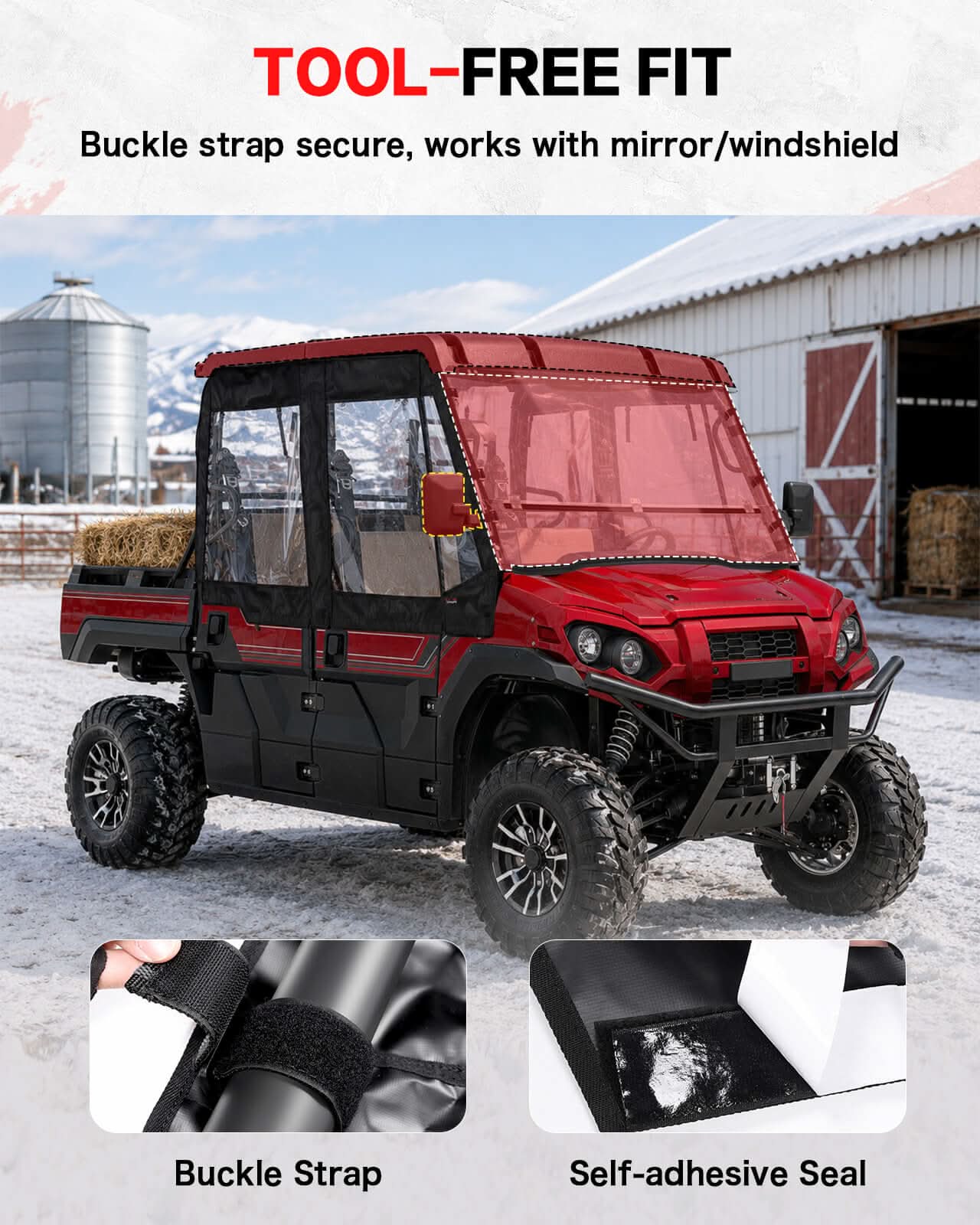 StarknightMT's Kawasaki Mule Pro FXT/DXT Soft Upper Doors tool-free fit