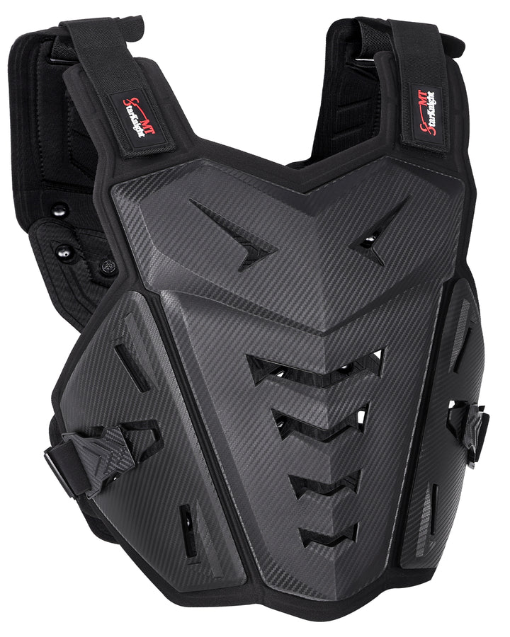 StarknightMT Adult Motocross Chest Protector – Lightweight Dirt Bike Armor Black