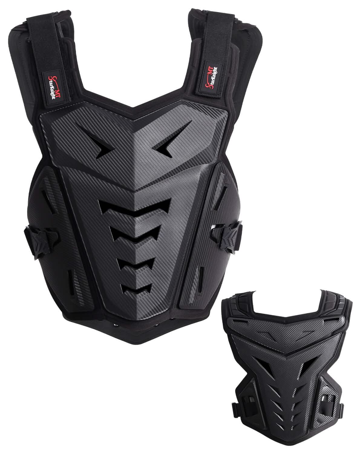StarknightMT Adult Motocross Chest Protector – Lightweight Dirt Bike Armor front and rear