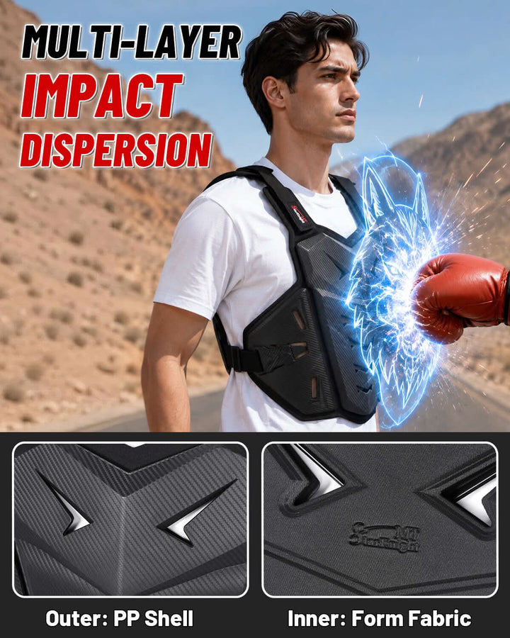 StarknightMT Adult Motocross Chest Protector – Lightweight Dirt Bike Armor muti-layer impact dispersion
