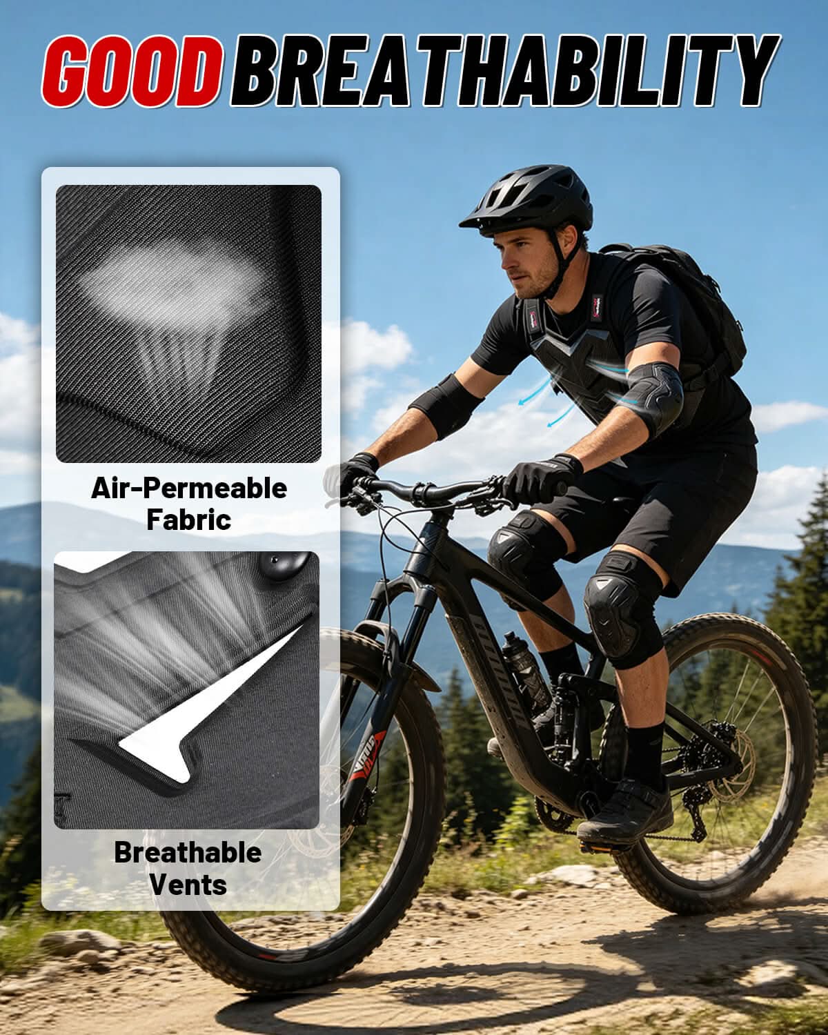 StarknightMT Adult Motocross Chest Protector – Lightweight Dirt Bike Armor good breathability
