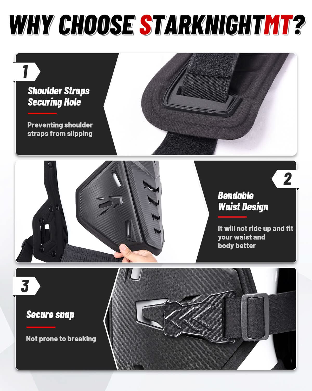 Why Choose StarknightMT Lightweight Adult Motocross Chest Protector？