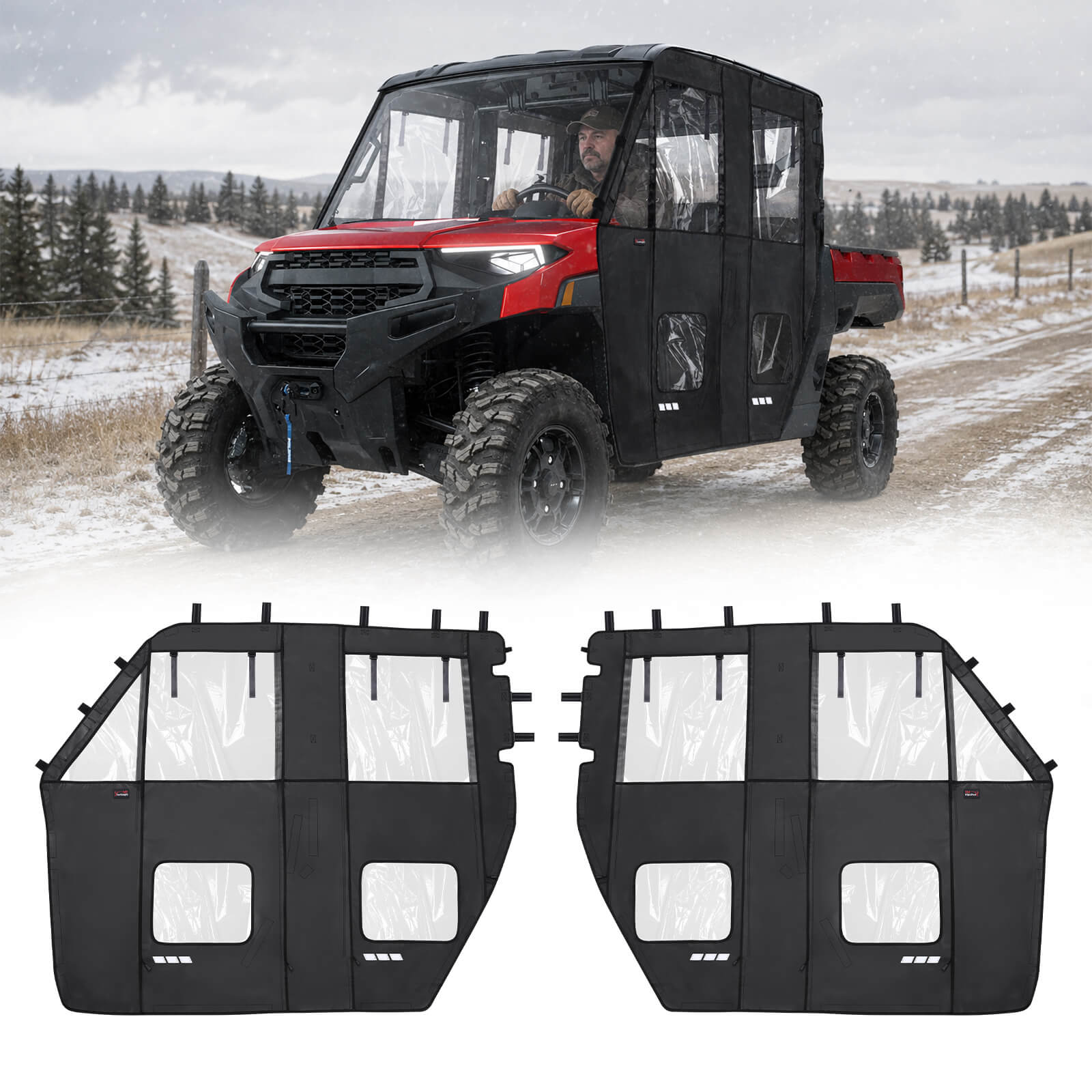 StarknightMT Polaris Ranger Crew XP 1000 Soft Cab Enclosure
