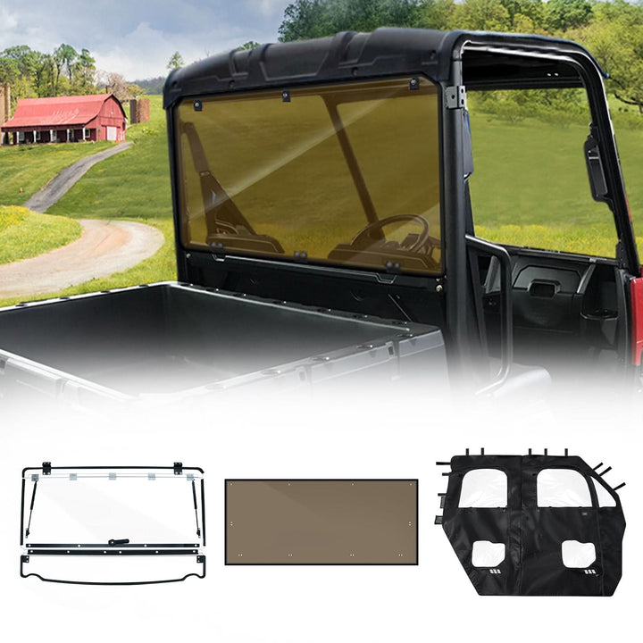 StarknightMT UForce 1000/XL Flip Front &amp; Tint Rear Windshield &amp; Soft Cab Enclosure