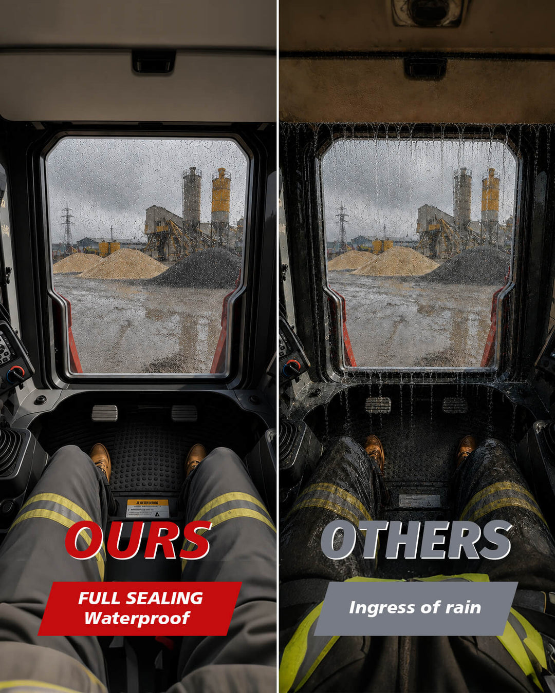 Takeuchi SkidSteer TL8/TL10/TL12/TL130 Windshield  Full sealing 