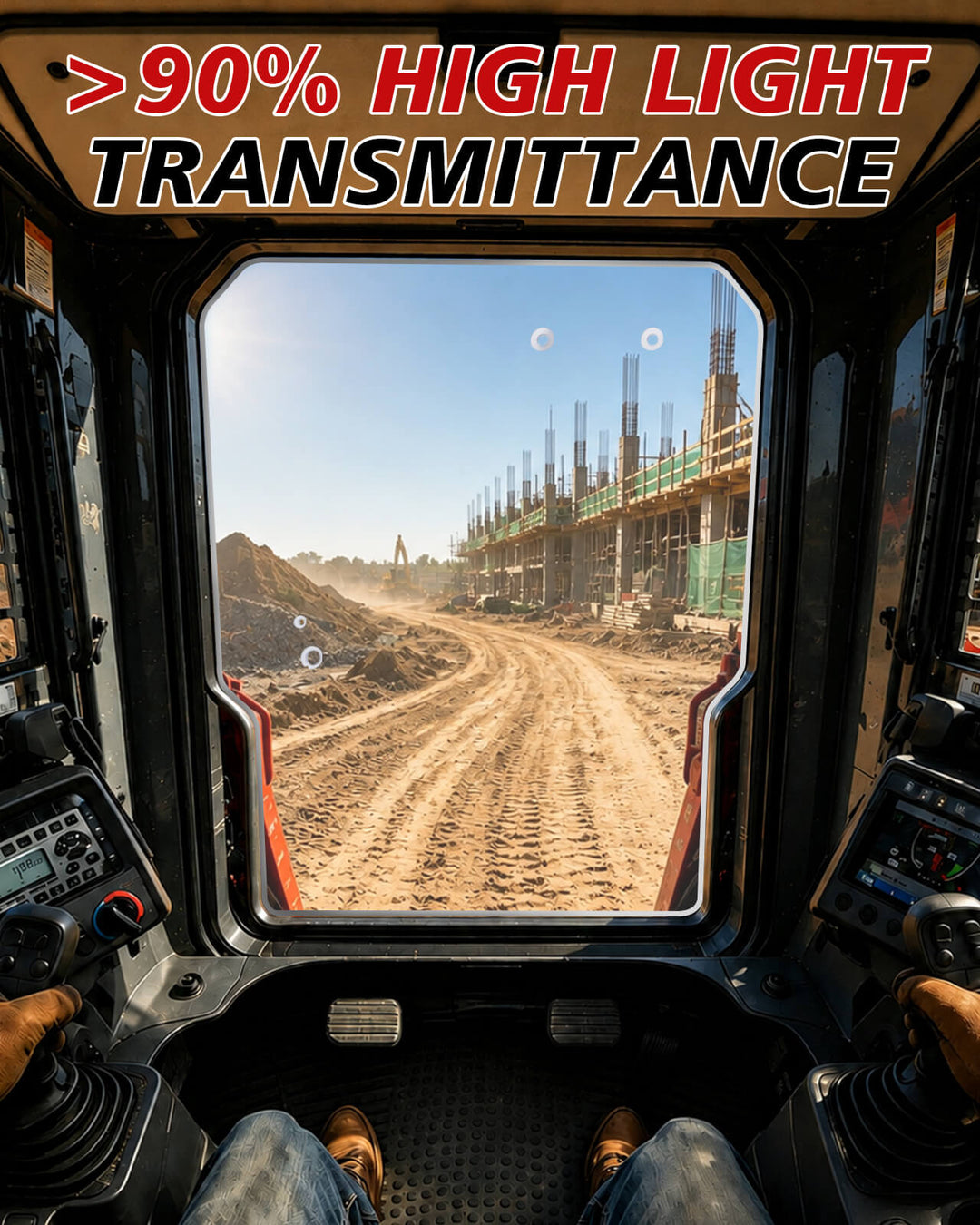 Takeuchi SkidSteer TL8/TL10/TL12/TL130 Windshield High light Transmitttance